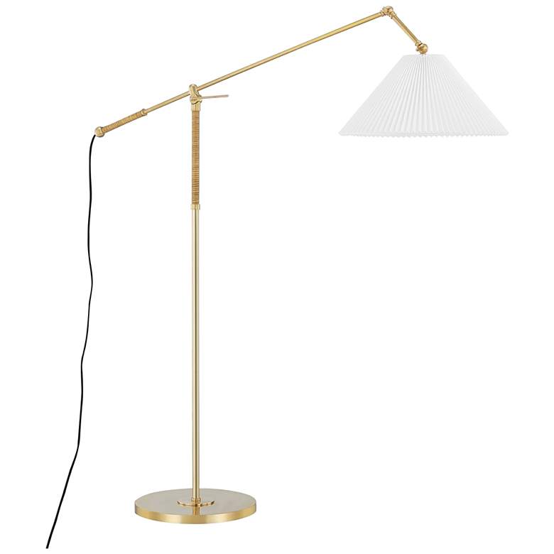 Hudson Valley Dorset Aged Brass Floor Lamp