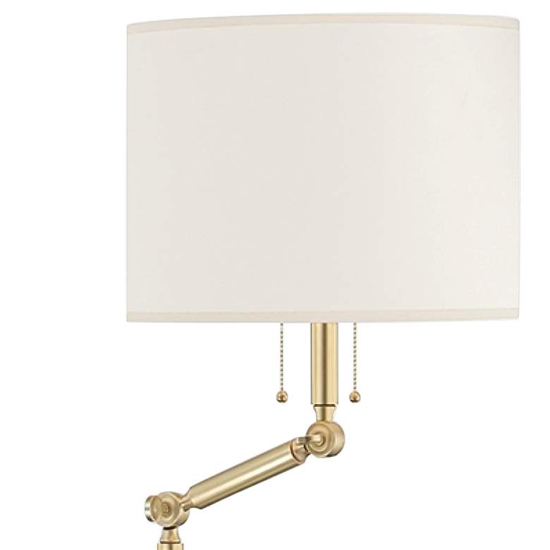 Hudson Valley Essex Aged Brass Swing Arm Floor Lamp