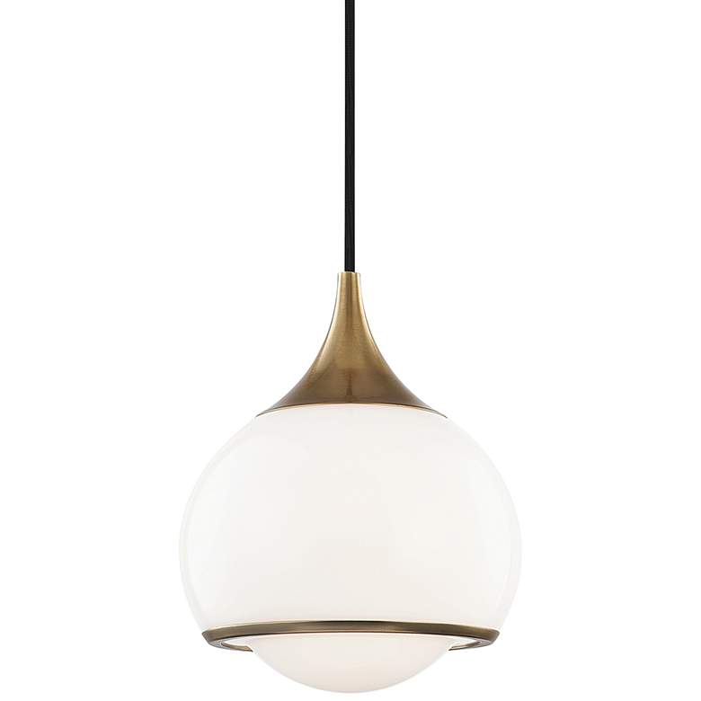 Hudson Valley Reese 6 3/4" Wide Aged Brass Mini Pendant