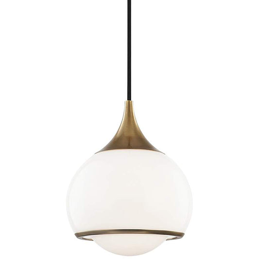 Hudson Valley Reese 6 3/4" Wide Aged Brass Mini Pendant