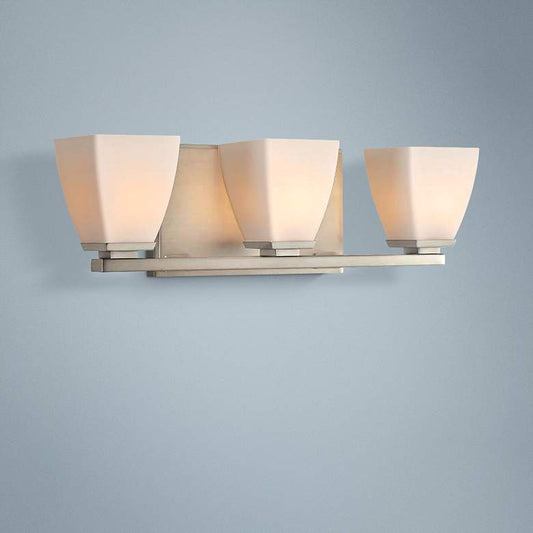 Huntington 18 1/2" Wide Satin Nickel 3-Light Bath Light