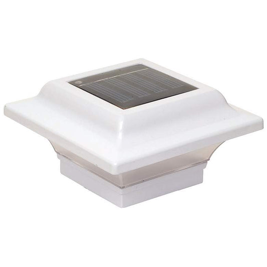 Imperial White Solar Powered LED Outdoor Post Cap