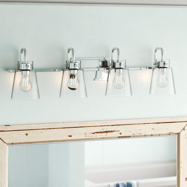 Inwood 32" Wide Chrome 4-Light Bath Light