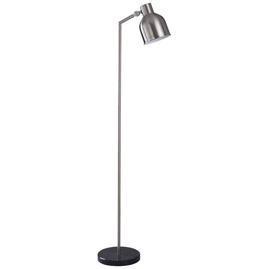 Irby Black and Brushed Nickel Adjustable Floor Lamp