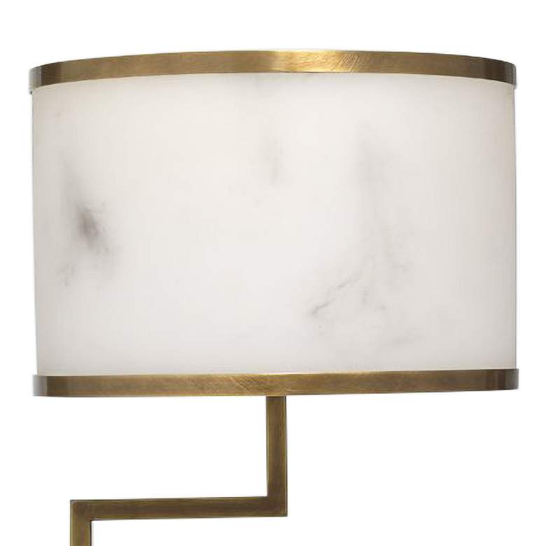 Jamie Young Corso White and Antique Brass Steel Floor Lamp