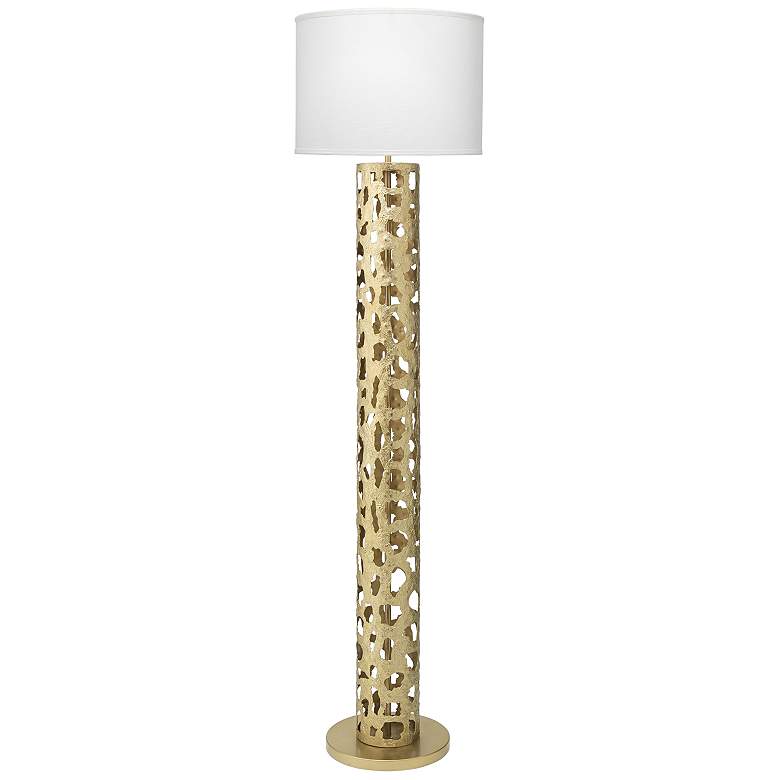 Jamie Young Firenze Antique Gold Leaf Iron Floor Lamp