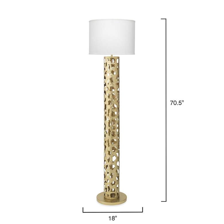 Jamie Young Firenze Antique Gold Leaf Iron Floor Lamp