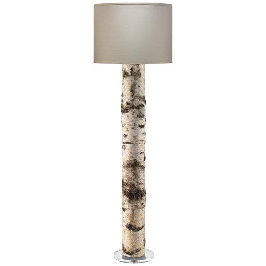 Jamie Young Forrester Birch Veneer Cylindrical Floor Lamp