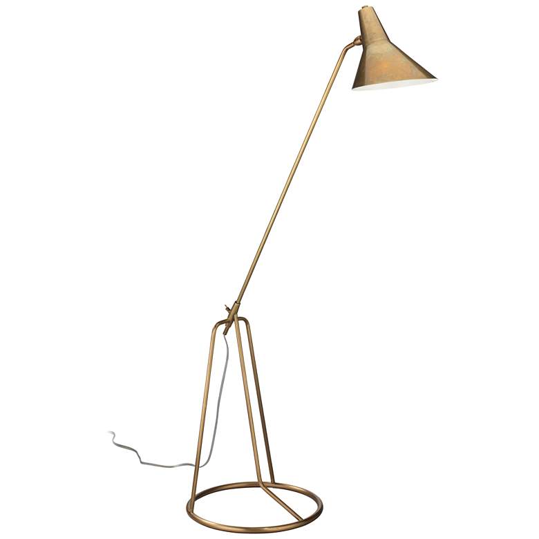 Jamie Young Franco Antique Brass Tripod Floor Lamp