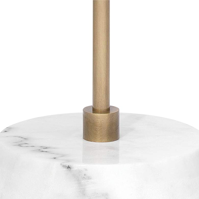 Jamie Young Minerva Brass and White Marble 2-Light Floor Lamp