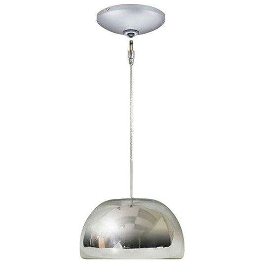 Jesco Envisage VI 6" Wide Chrome Bowl Glass Mini Pendant