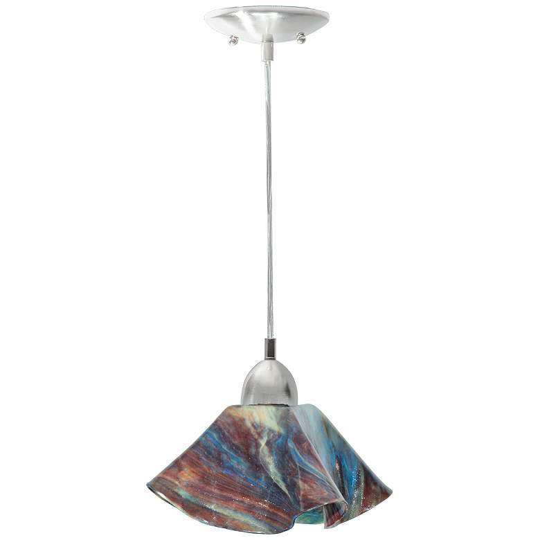 Jezebel Lily 8 1/2 Wide Daylily Nickel Mini Pendant