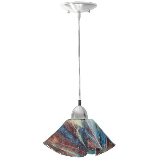 Jezebel Lily 8 1/2 Wide Daylily Nickel Mini Pendant