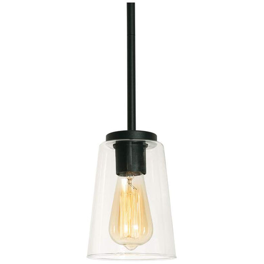 Joanna 1 Light Pendant - Black
