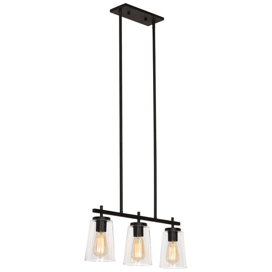 Joanna 3 Light Linear Pendant - Black