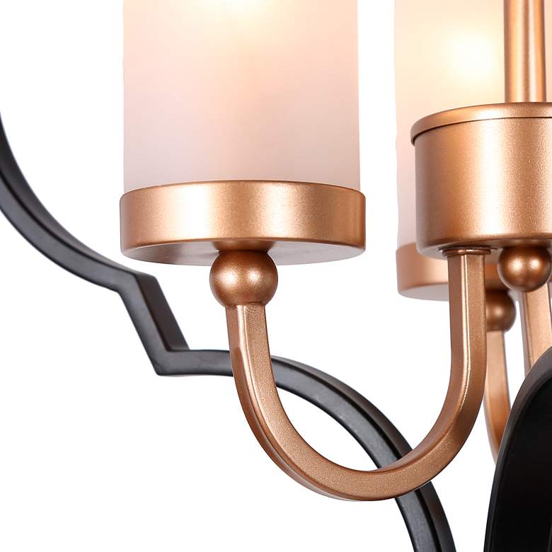 Jonas 14 1/2" Wide Black and Gold 3-Light Chandelier