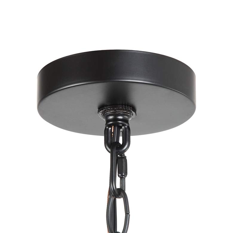Jonas 15" Wide Black and Gold 3-Light Crystal Chandelier