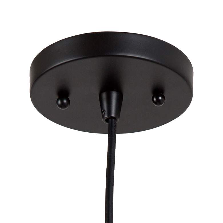 Jonas 21 1/2" Wide Black and Gold 6-Light Chandelier