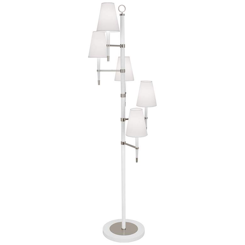 Jonathan Adler Ventana White Wood Tree Floor Lamp