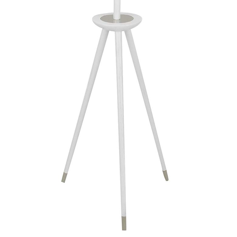 Jonathan Adler Ventana White Wood Tripod Floor Lamp