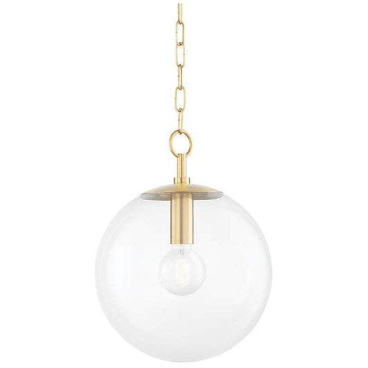 Juliana 1 Light Small Pendant - Aged Brass