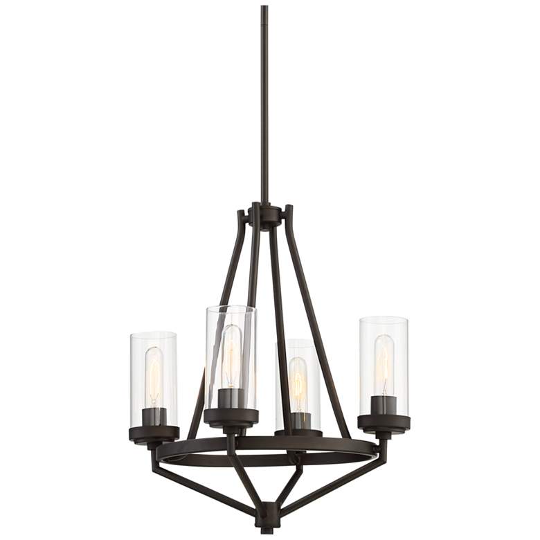 Kane 18 1/2" Wide Bronze 4-Light Chandelier
