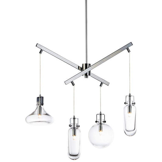 Kem 24 3/4"W Polished Chrome Kitchen Island Light Pendant