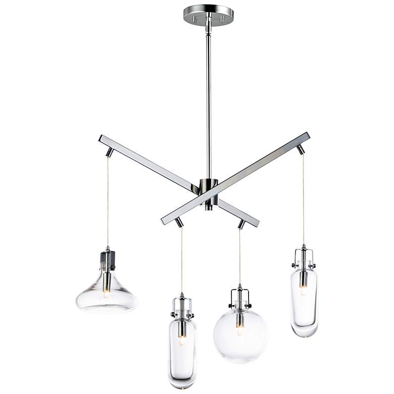 Kem 24 3/4"W Polished Chrome Kitchen Island Light Pendant