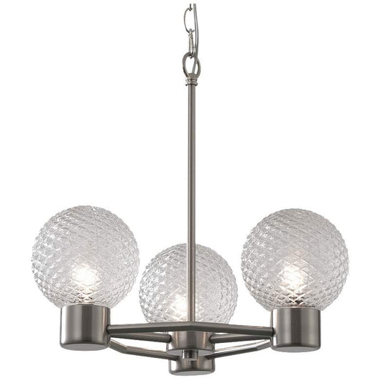 Kiara 3-lt Pendant - Brushed Nickel