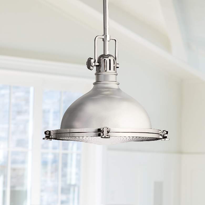 Kichler 12" Wide Polished Fresnel Lens Mini Pendant