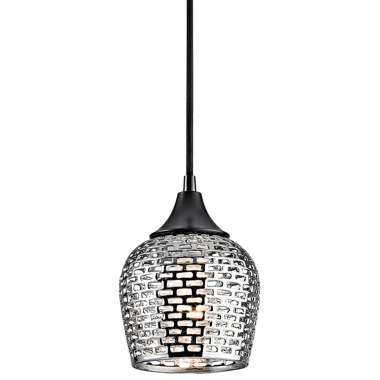 Kichler Annata 6 1/4" Wide Silver Ceramic Mini Pendant