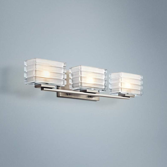 Kichler Bazely 24" Wide High Mitered Glass Bath Light