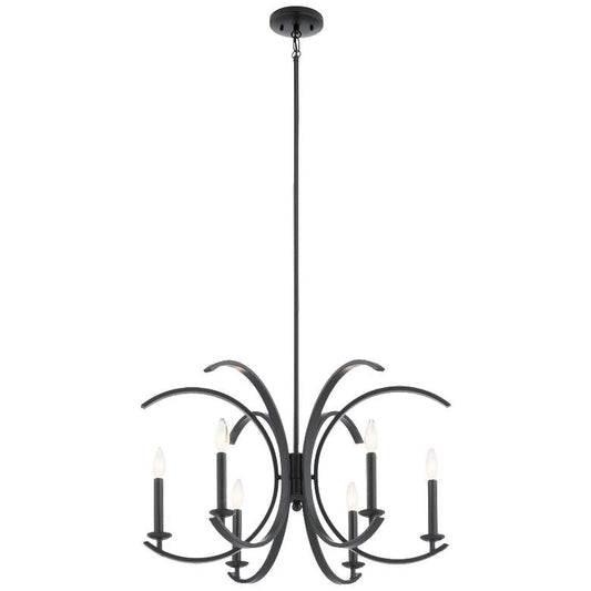 Kichler Cassadee 26" Wide Modern Black Finish Chandelier