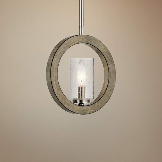 Kichler Grand Bank 9"W Antique Gray Convertible Mini Pendant