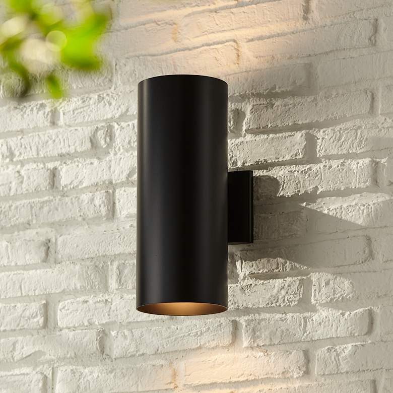 Kichler Harper 15" High Black Outdoor Wall Light