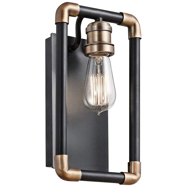 Kichler Imahn 12" High Black Industrial Wall Sconce