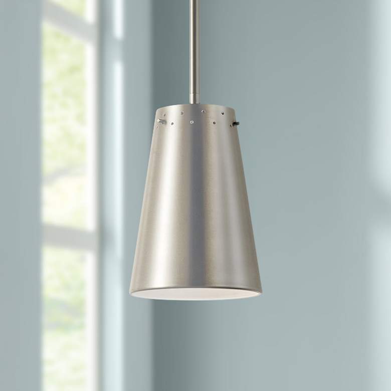 Kichler Intex 6" Wide Brushed Nickel LED Mini Pendant