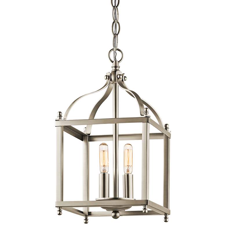 Kichler Larkin 8"W Brushed Nickel 2-Light Foyer Mini Pendant