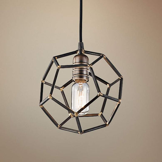 Kichler Rocklyn 8" Wide Raw Steel 1-Light Pendant