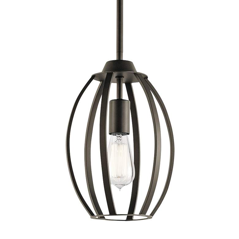Kichler Tao 8" Wide Oiled Bronze Mini Pendant