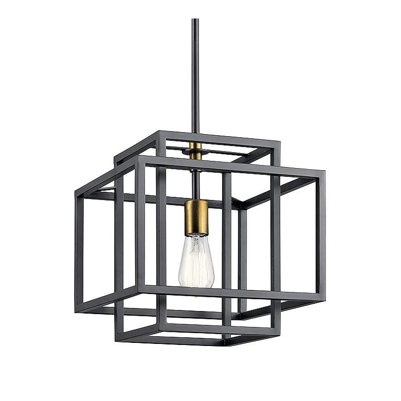 Kichler Taubert 12" Wide Black Mini Pendant