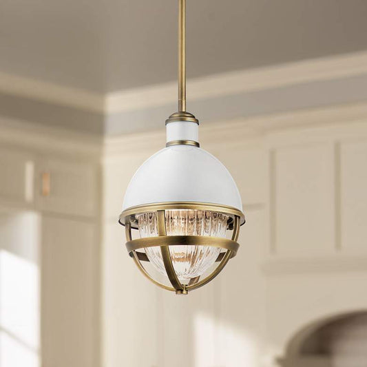 Kichler Tollis 8" Wide Natural Brass Mini Pendant