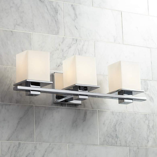 Kichler Tully 24" Wide Chrome Opal 3-Light Bath Light