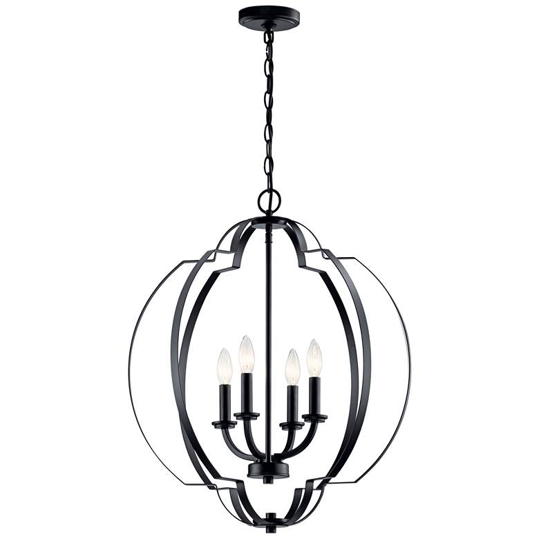 Kichler Voleta 22" Wide Black 4-Light Foyer Pendant