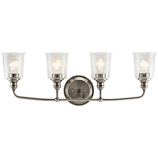 Kichler Waverly 33" Wide Classic Pewter 4-Light Bath Light