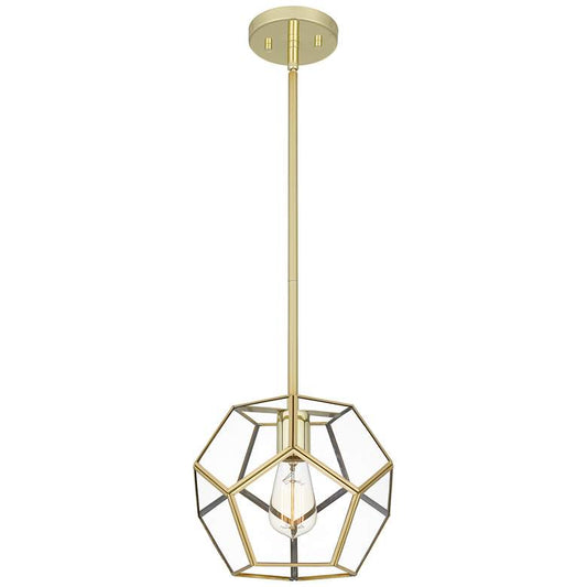 Kinslee 1-Light Polished Brass Mini Pendant