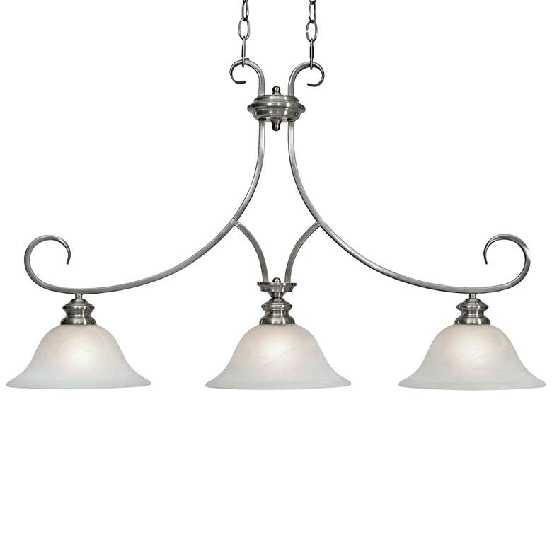 Lancaster 36" Wide Pewter Kitchen Island Light Pendant