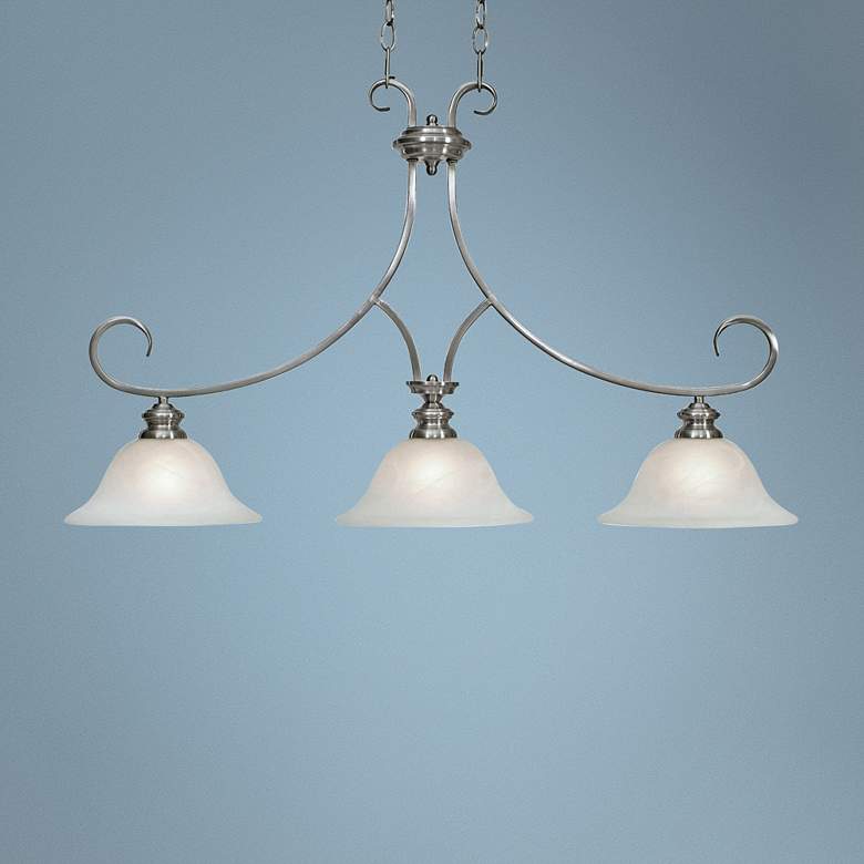 Lancaster 36" Wide Pewter Kitchen Island Light Pendant