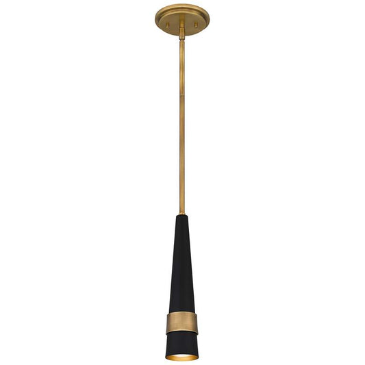 Lennox Integrated LED Weathered Brass Mini Pendant