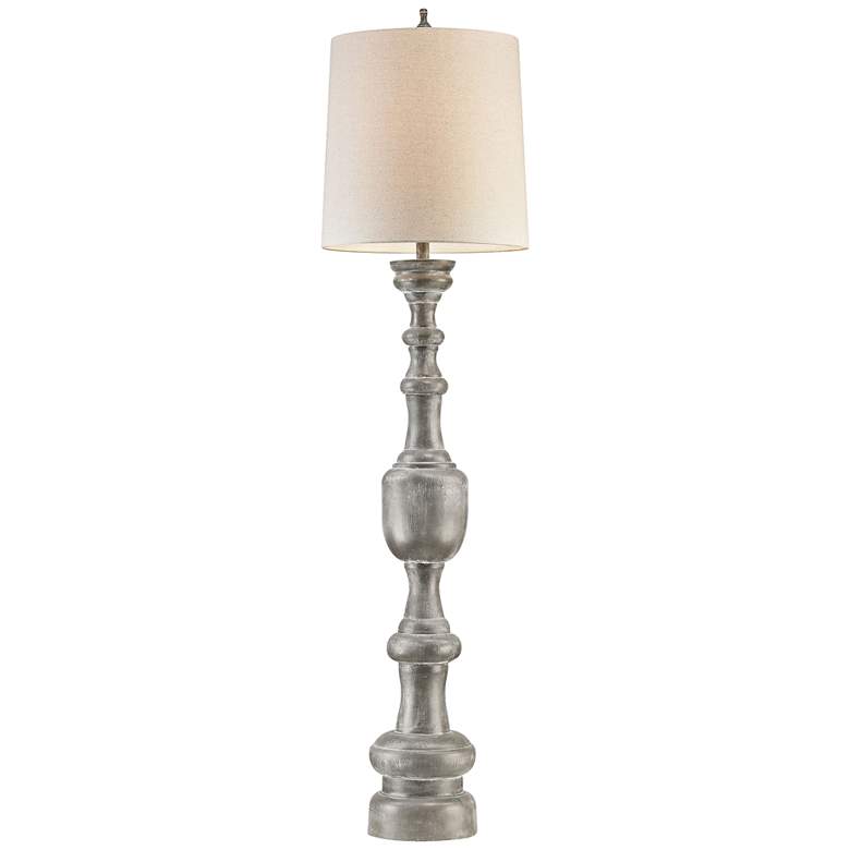 Lillehammer Gray Whitewash Floor Lamp